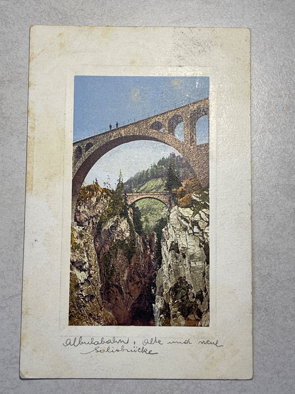 Cartoline postali: Alte Ansichtskarte: Solisbrücke der Albulabahn, – Usato da Strengelbach venduto da Aschatan5