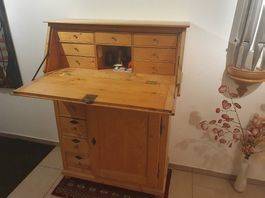 Antike Schafreite mit Sekretär-Aufsatz