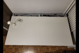 Schreibtisch weiss mit höhenverstellbarem Gestell gebraucht