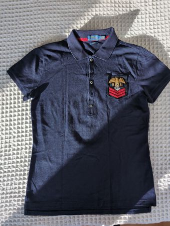 Women's Polo Ralph Lauren Navy Blue Polo Shirt S