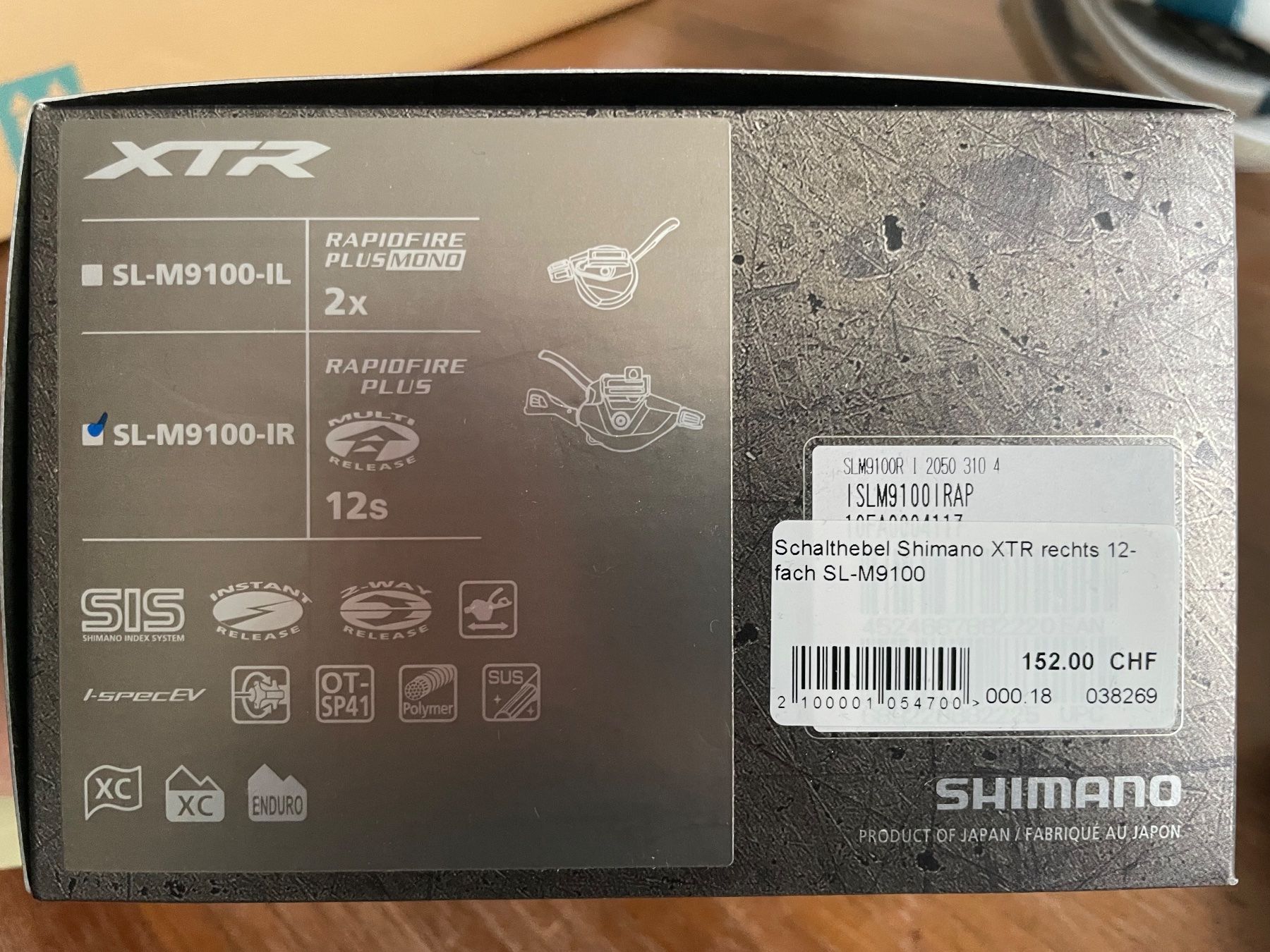 Shimano Pezzi di ricambio: SCHALTHEBEL SHIMANO XTR – Nuovo e nell'imballaggio originale da Chur venduto da churerli