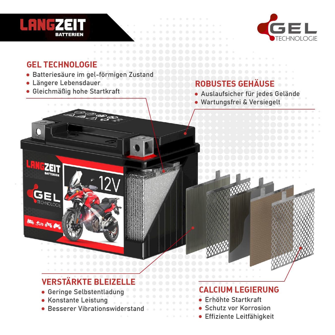 Batterie: Langzeit Motorradbatterie 21Ah 12V – Nuovo e nell'imballaggio originale da Bottighofen venduto da zaap 3