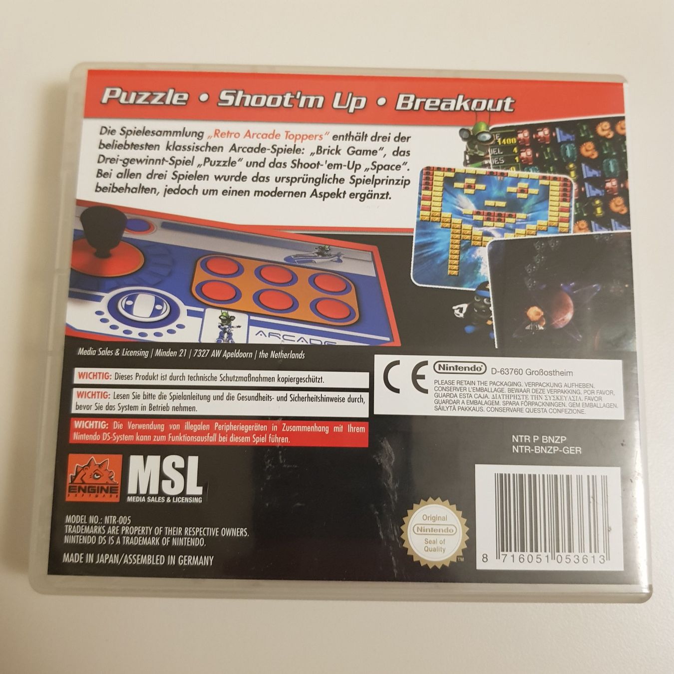 Nintendo Giochi: Nintendo DS Spiel - Retro Arcade Toppers – Usato da Münchenstein venduto da 2DGames 1