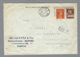 1927, 25 RP. PRIVAT-GS TELL (GLÄTTLI) 0 ZÜRICH, RR!