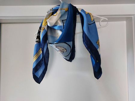 Tuch, Blau/Weiss/Gold, Top Zustand, Rarität!