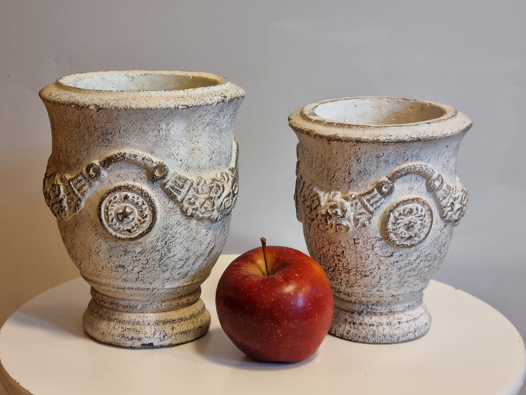 Blumentöpfe: PTMD 2er Set Pflanzgefässe Antik Shabby Chic – Gebraucht aus Scharnachtal von devin03