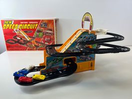Rennbahn New Speed Circuit TOYBOX, 1975, defekt, für Bastler