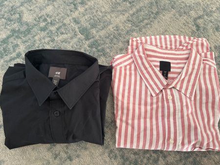 2 x Hemd H&M XL schwarz und Oxford gestreift