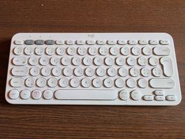 Weiße Logitech K380 Bluetooth Tastatur - Top Zustand