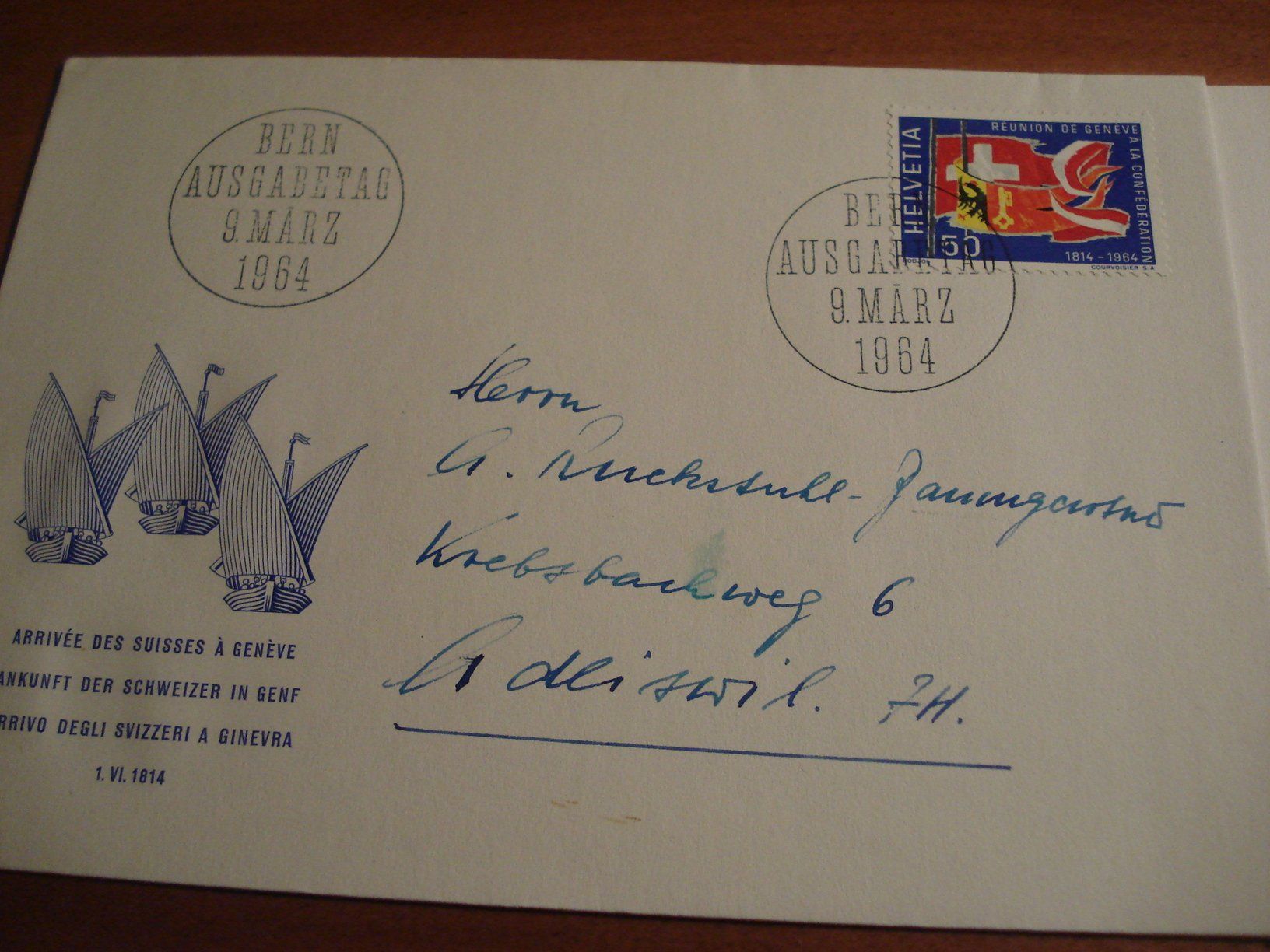 Alle Briefmarken: Sondermarken 1964, FDC Satz + Einzel, 5 Belege – Gebraucht aus Niederwil AG von morostahu
