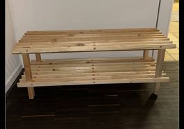Schuhregal Holz, 2-stöckig