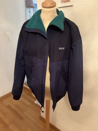 Patagonia Synchilla Jacke blau gruen Groesse L