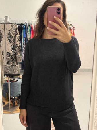Drykorn Pullover Dunkelgrau Gr. M Milty Wolle Strickpullover