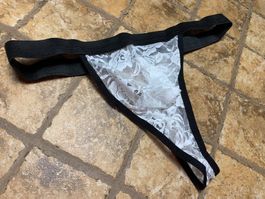 Sexy Tanga Uomo di contrasto bianco nero-tg M/L-nuovo
