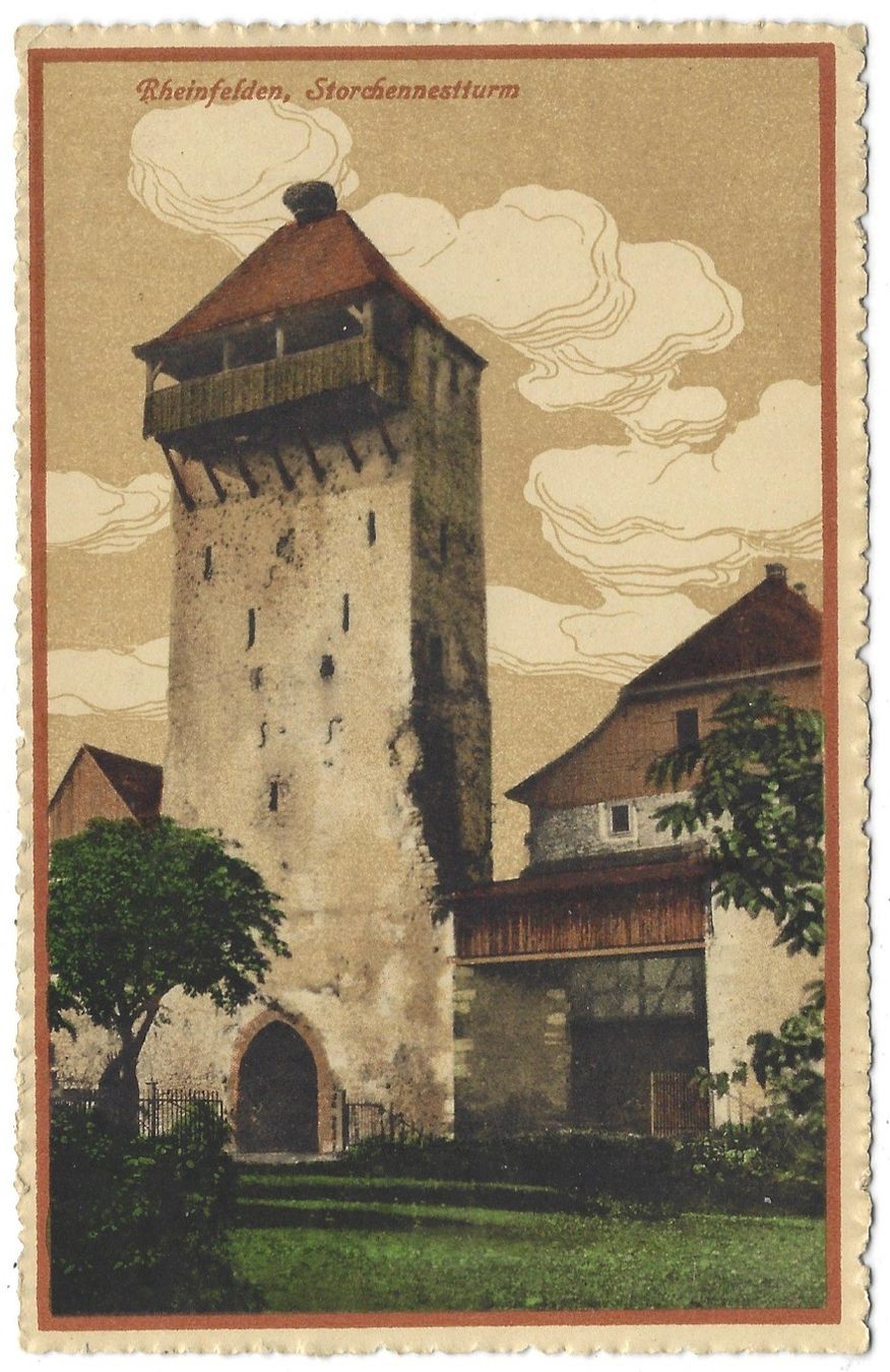 Cartoline postali: Rheinfelden,   Storchennestturm – Usato da Bütschwil venduto da Jackson1A