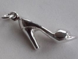 Schmuck Anhänger, Schuh versilbert.