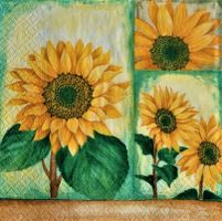 2 Servietten Sonnenblume Decoupage II