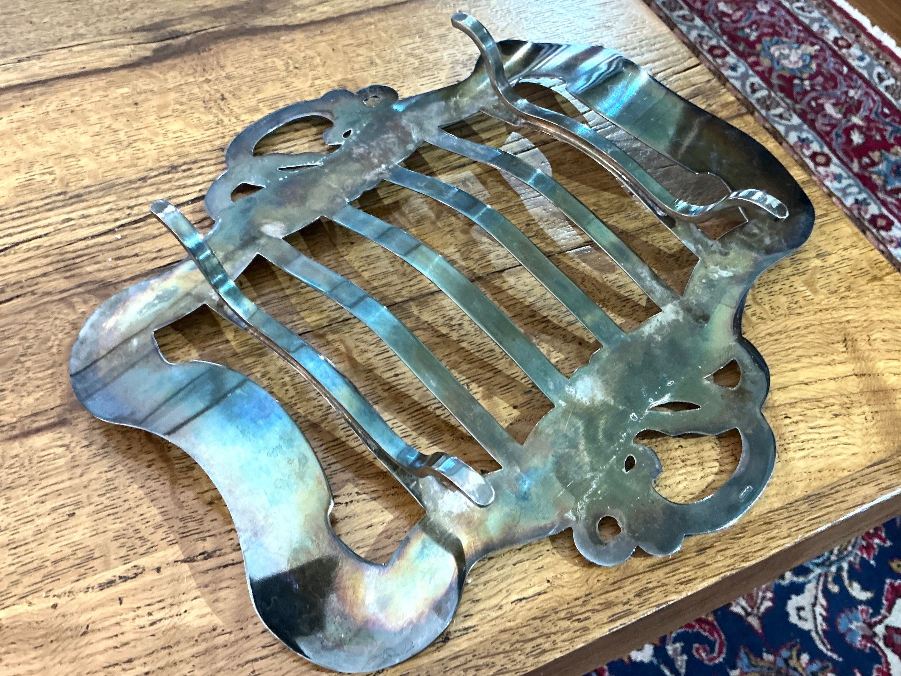 Skulpturen & Statuen: JUGENDSTIL SPARGELSCHALE HALTER VERSILBERT PUNZE UNPOLIERT – Gebraucht aus Biglen von Limarkt 4