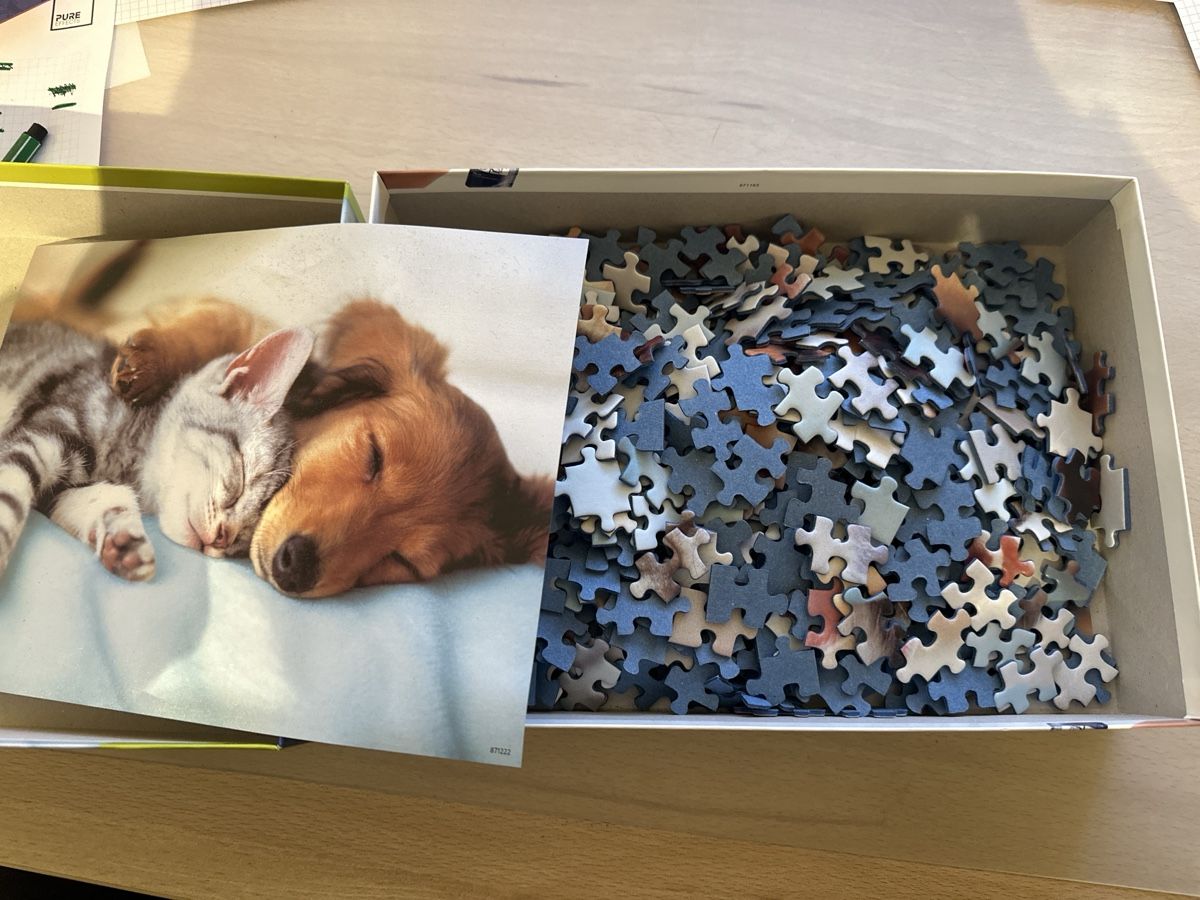 Ravensburger Puzzle 500 Teile - Hunde und Katze! Komplett (Neu (gemäss ...