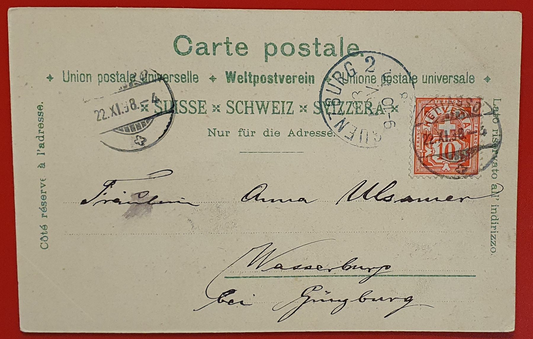 Ansichtskarten: Ricordo di Chiasso 1898 – Gebraucht aus Kreuzlingen von Rschweiz1 1