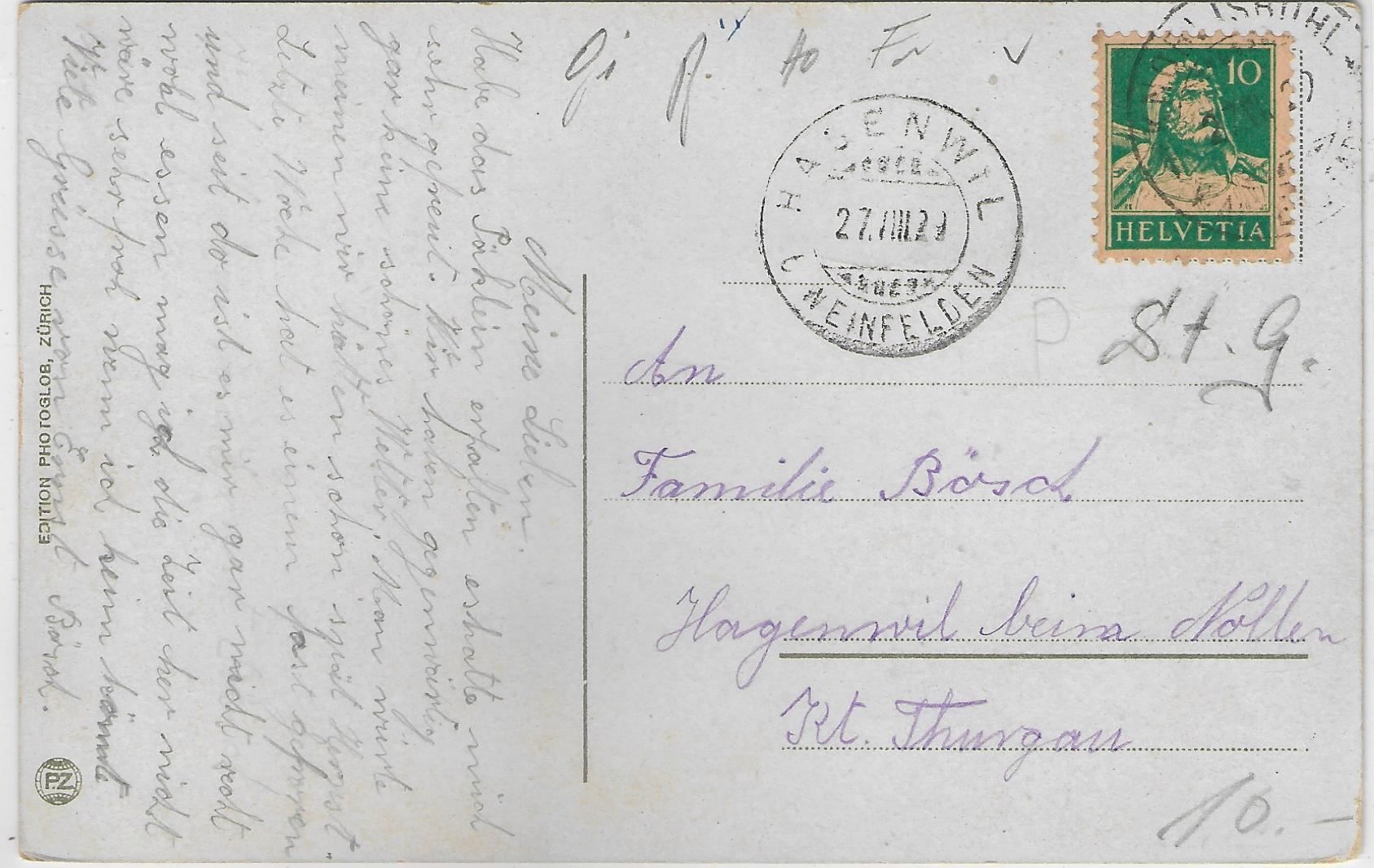Cartoline postali: Wallenstadtberg - Sanatorium - Litho – Usato da Ettingen venduto da Kartenplanet 1