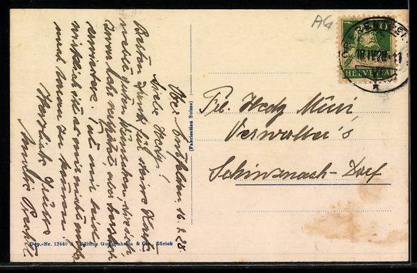 Cartoline postali: AK Ober-Entfelden, Generalansicht, 1928 – Usato da Berlin venduto da bartko-reher 1