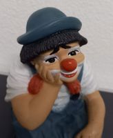 HERZIGE *CLOWN - FIGUR/SITZEND/B CA.8 X 8/L 17/H 20CM/INTAKT