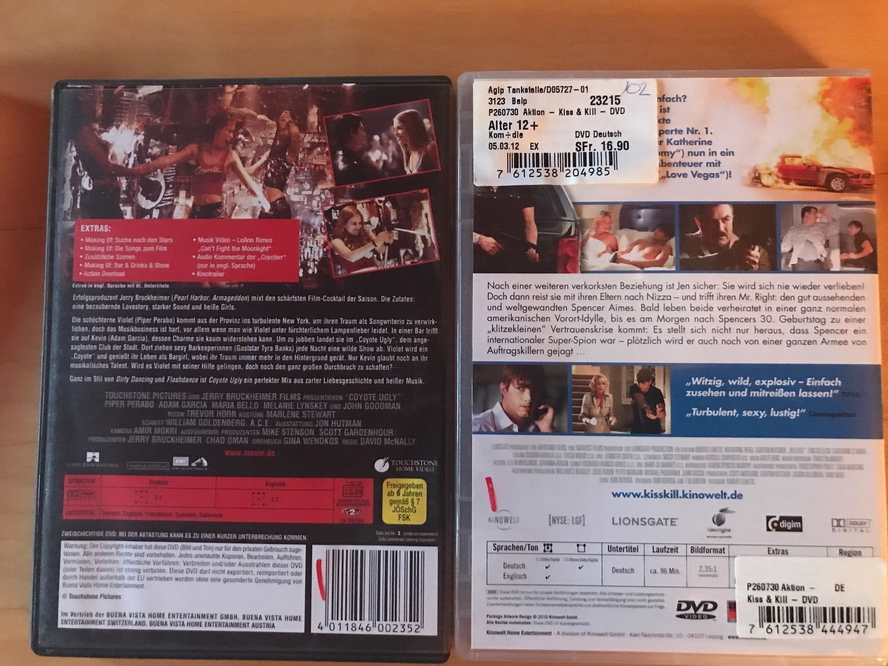 Tutti i DVDs: Coyote Ugli, Kiss&Kill – Usato da Schliern b. Köniz venduto da Corinu59 1
