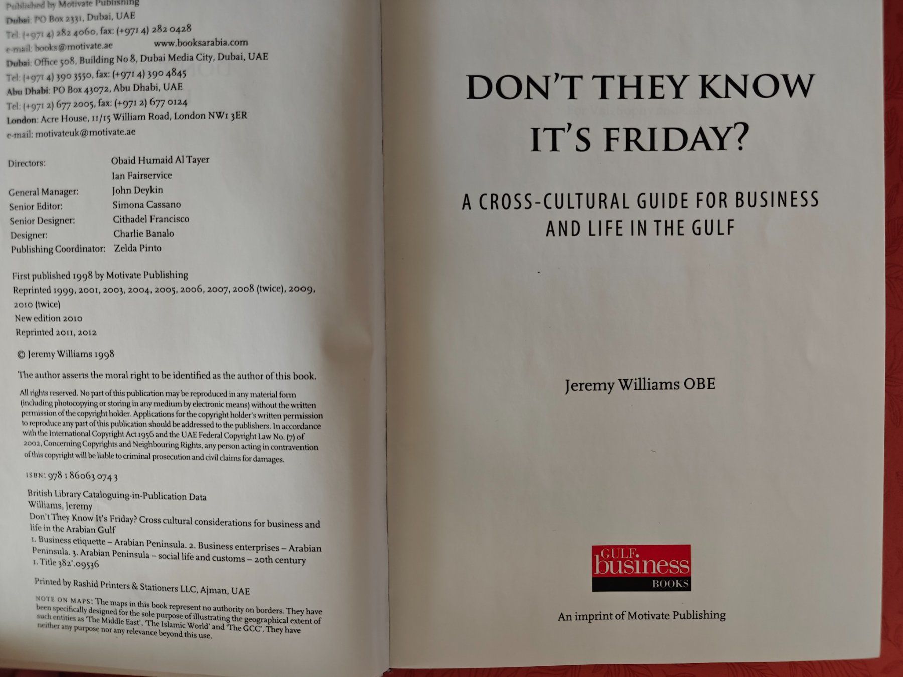 Libri: DON'T THEY KNOW IT'S FRIDAY? Jeremy Williams 2. Edition – Usato da Aadorf venduto da sus_jht5 2