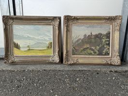 2 prächtige alte Landschaftsölgemälde, Rudolf Urech