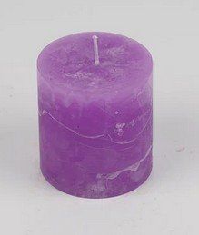 Kerzen: Kerze 6.8×7.2cm Raureif Pink – Neu und originalverpackt aus Oensingen von Liquidations-Shop