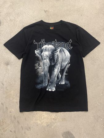 T-shirt Joligolf noir motif éléphant taille L bon état