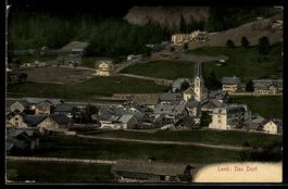 AK Lenk, Ortsansicht mit Kirche und Pensionen