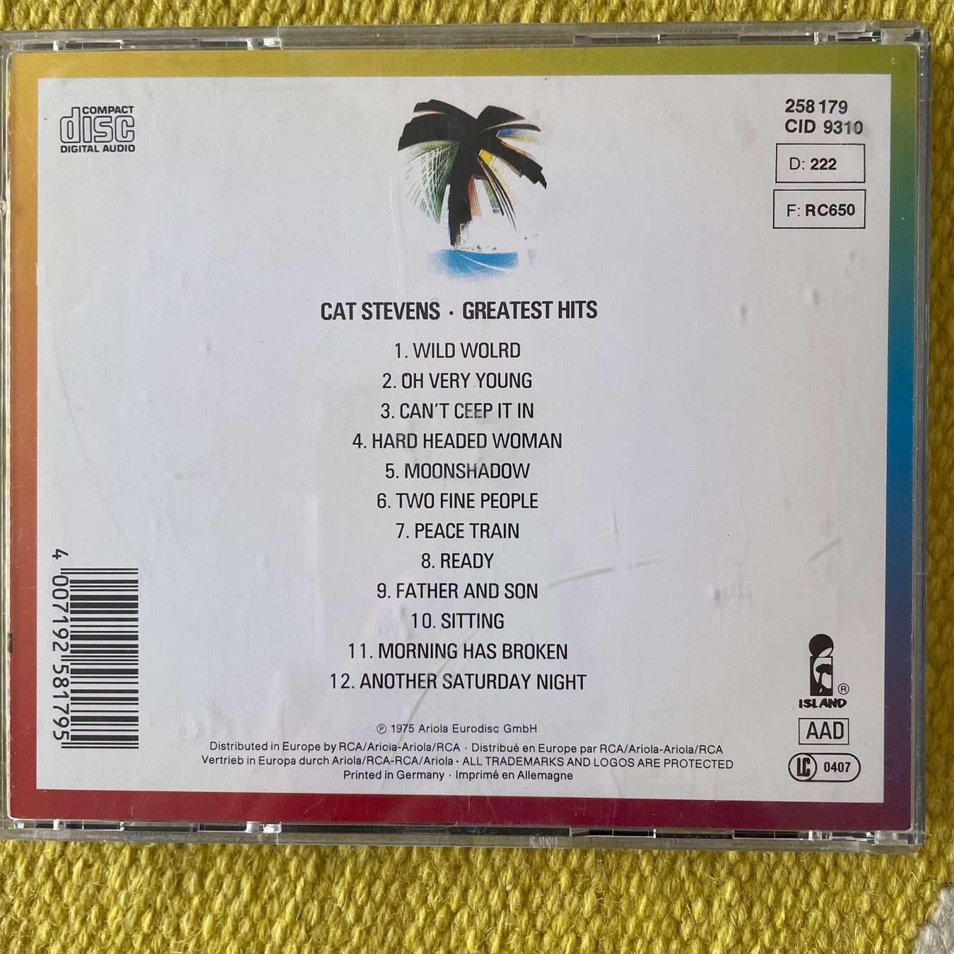 CD: CAT STEVENS-GREATEST HITS – Usato da Rorschacherberg venduto da CD-Roli 1