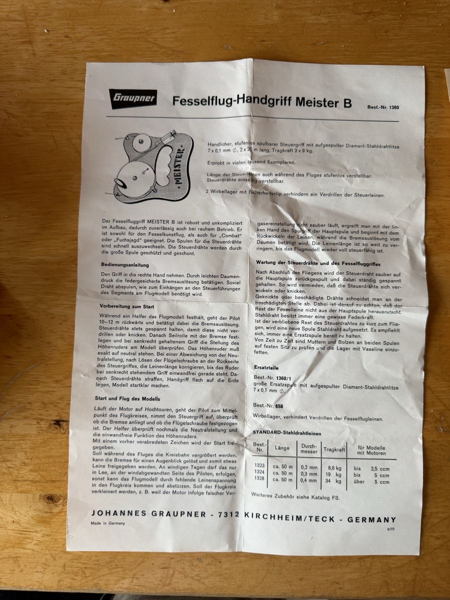 Spielzeuge: Graupner Master B nr1360 – Gebraucht aus St george von Fargot 6