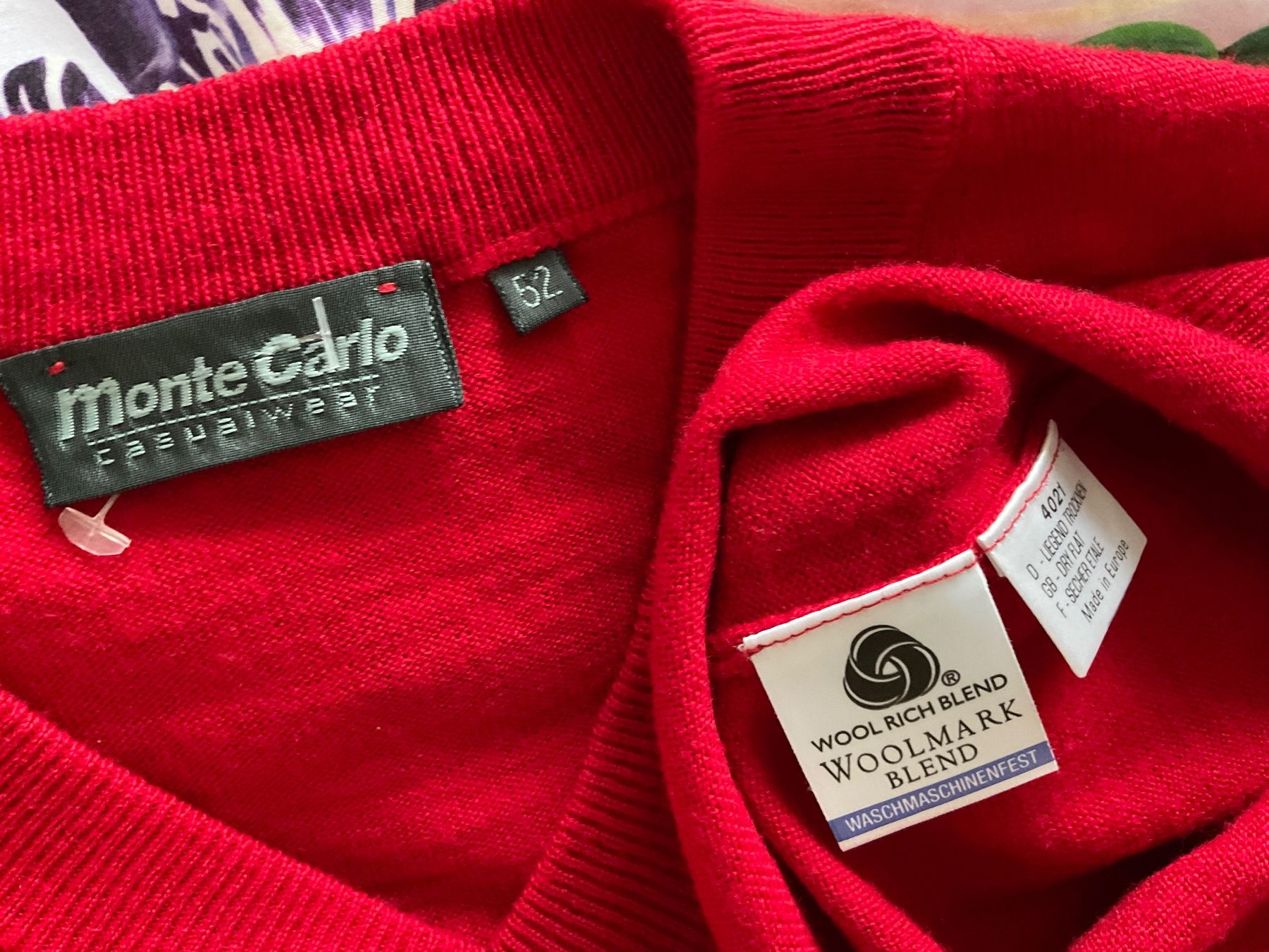 Maglioni & Felpe: Monte Carlo 50% Wolle Herren Pullover Gr 52 rot NEU – Nuovo (secondo la descrizione) da Urdorf venduto da alda02 8
