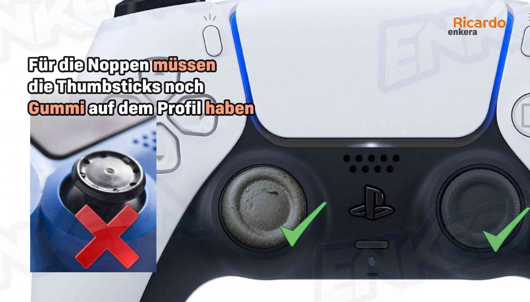 Controller: PlayStation 4 & 5 Grips / Noppen (Rot/Blau) – Nuovo (secondo la descrizione) da Niederwil SO venduto da BlueSonic 2