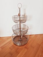 3-stufiger Obstkorb / Etagère Metall Höhe 70 cm,Durchm.36 cm