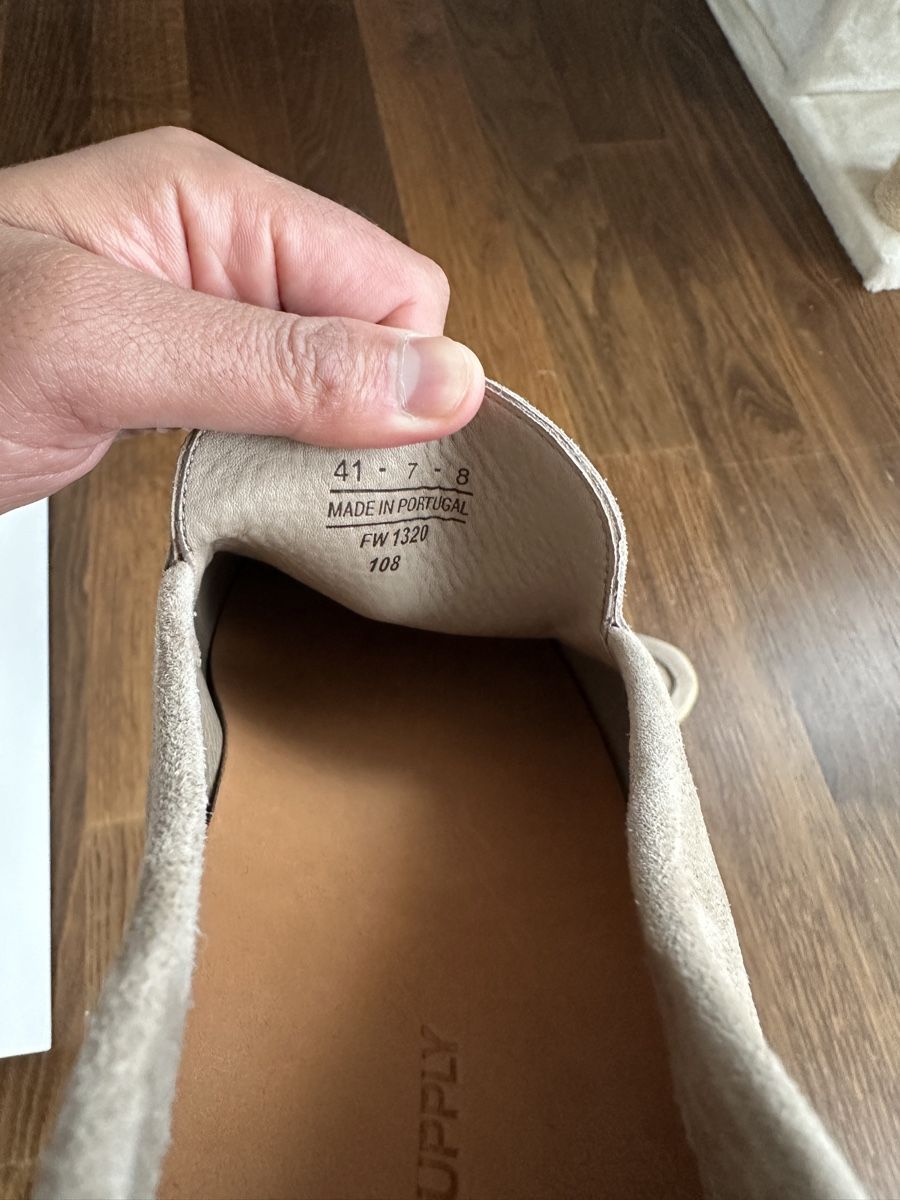 Scarpe da uomo: Suitsupply Slipper, hellgrau/sand Wildleder, Gr. 41 – Usato da Dübendorf venduto da Nico1234 2