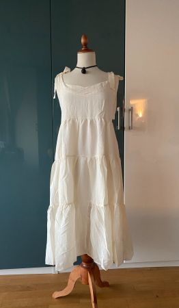 offwhite cremeweiß Maxikleid Größe S