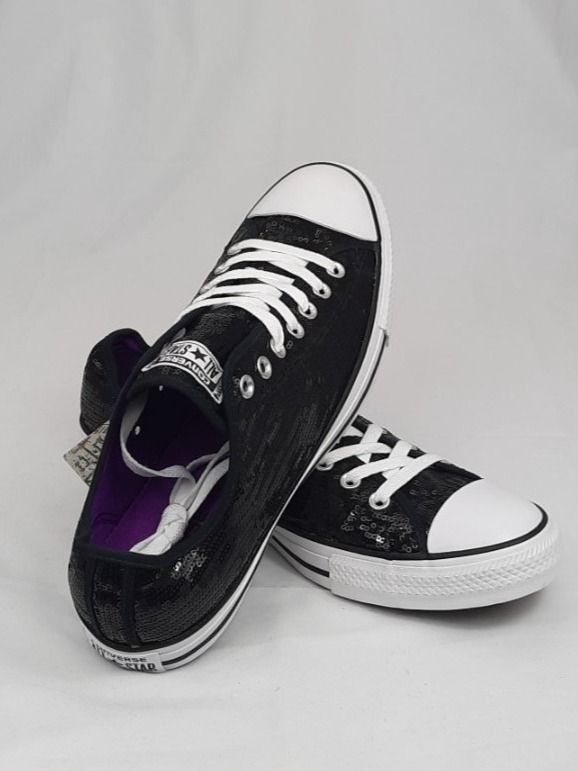 Converse Scarpe da uomo: CONVERSE All Star Low Sneaker Pailletten schwarz Gr. 45 – Nuovo e nell'imballaggio originale da Seuzach venduto da VT-Collections1 5