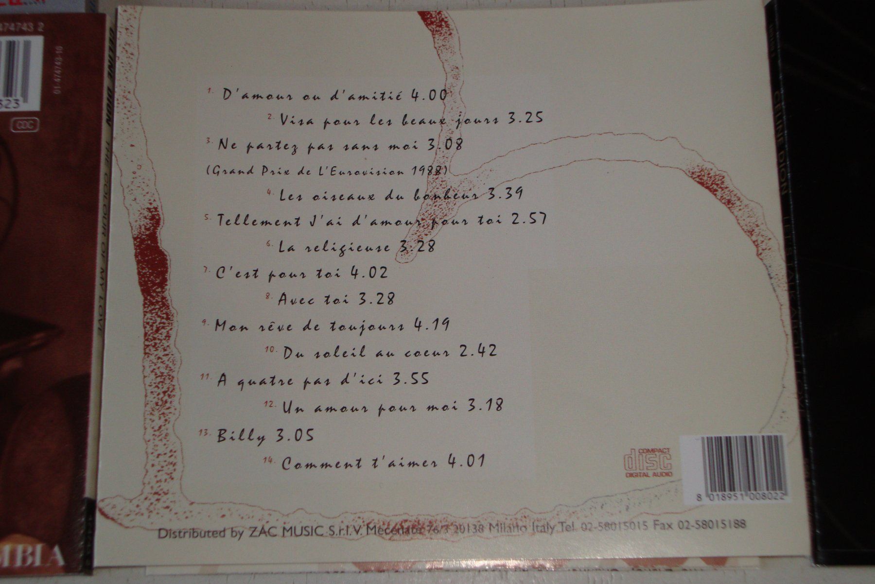 CD: 6CD's - Celiner Dion – Usato da Unterbäch VS venduto da diquq 6