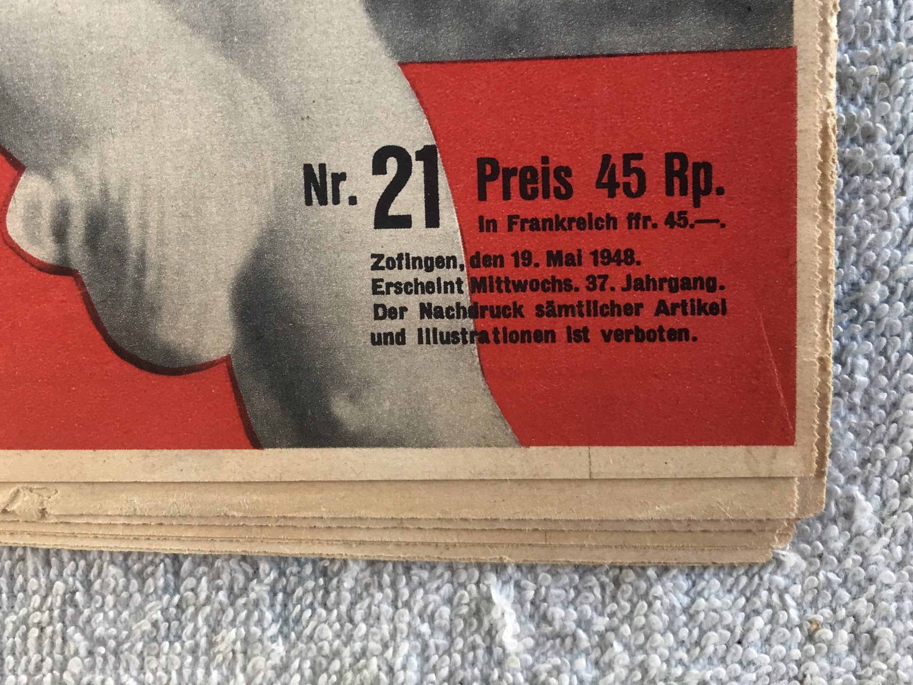 Riviste & Magazine: SCHWEIZER ILLUSTRIERTE ZEITUNG 19.MAI 1948 – Nuovo (secondo la descrizione) da Ostermundigen venduto da Wyatt-Earp 1