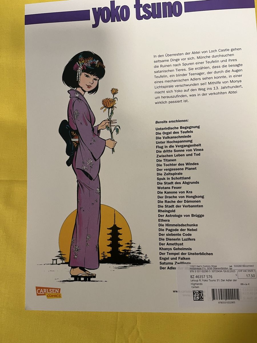 Fumetti: Yoko Tsuno - Der Adler der Highlands - Comic Nr. 31 – Nuovo (secondo la descrizione) da Oberentfelden venduto da kar_sd97 1