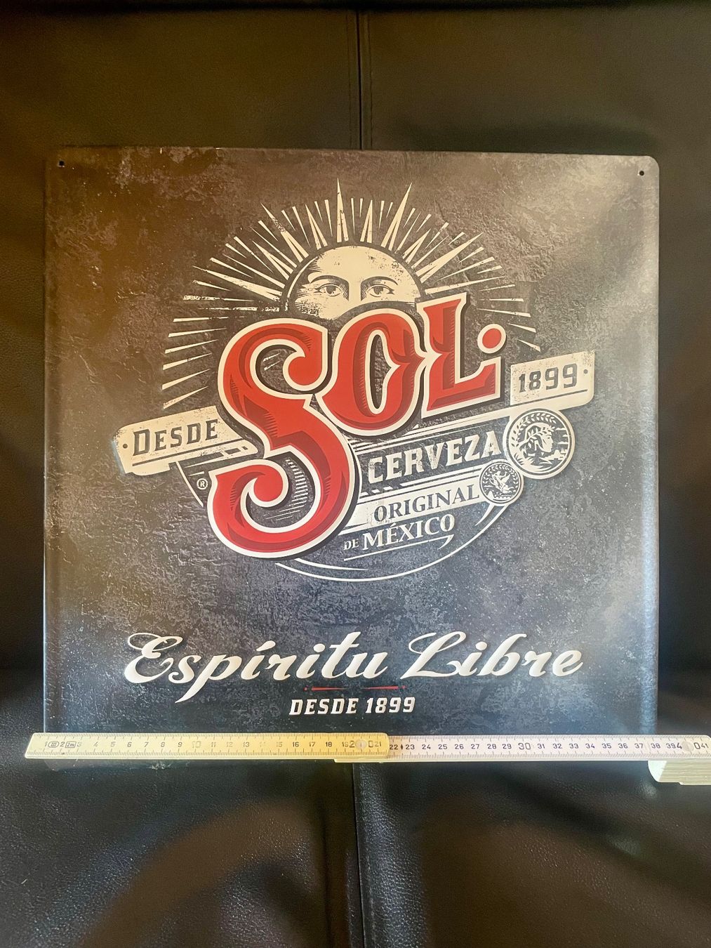 Schilder: Sol Cerveza Blechschild "Espíritu Libre" – Gebraucht aus Laax GR von Snowman44 3