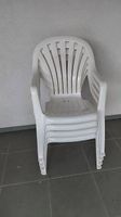 4 Gartenstühle weiss