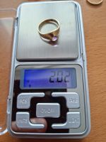 Goldring 18 K mit Amethyst 2.02 Gramm Gewicht guter Zustand