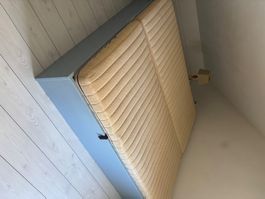 Bettgestell mit Lattenrost "Minder" 90x200cm, hellblau, t...