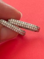 Luxus Elegante Creolen Edelstahl Ohrstecker Farbe Silber