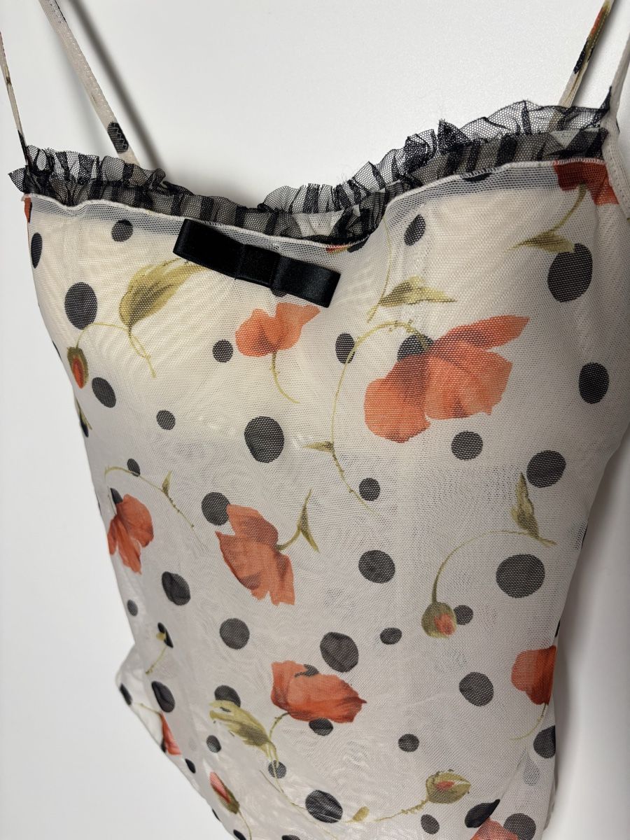 Intimissimi Top: vintage y2k / 2000s flower corset top – Usato da Leissigen venduto da lamooniade 2